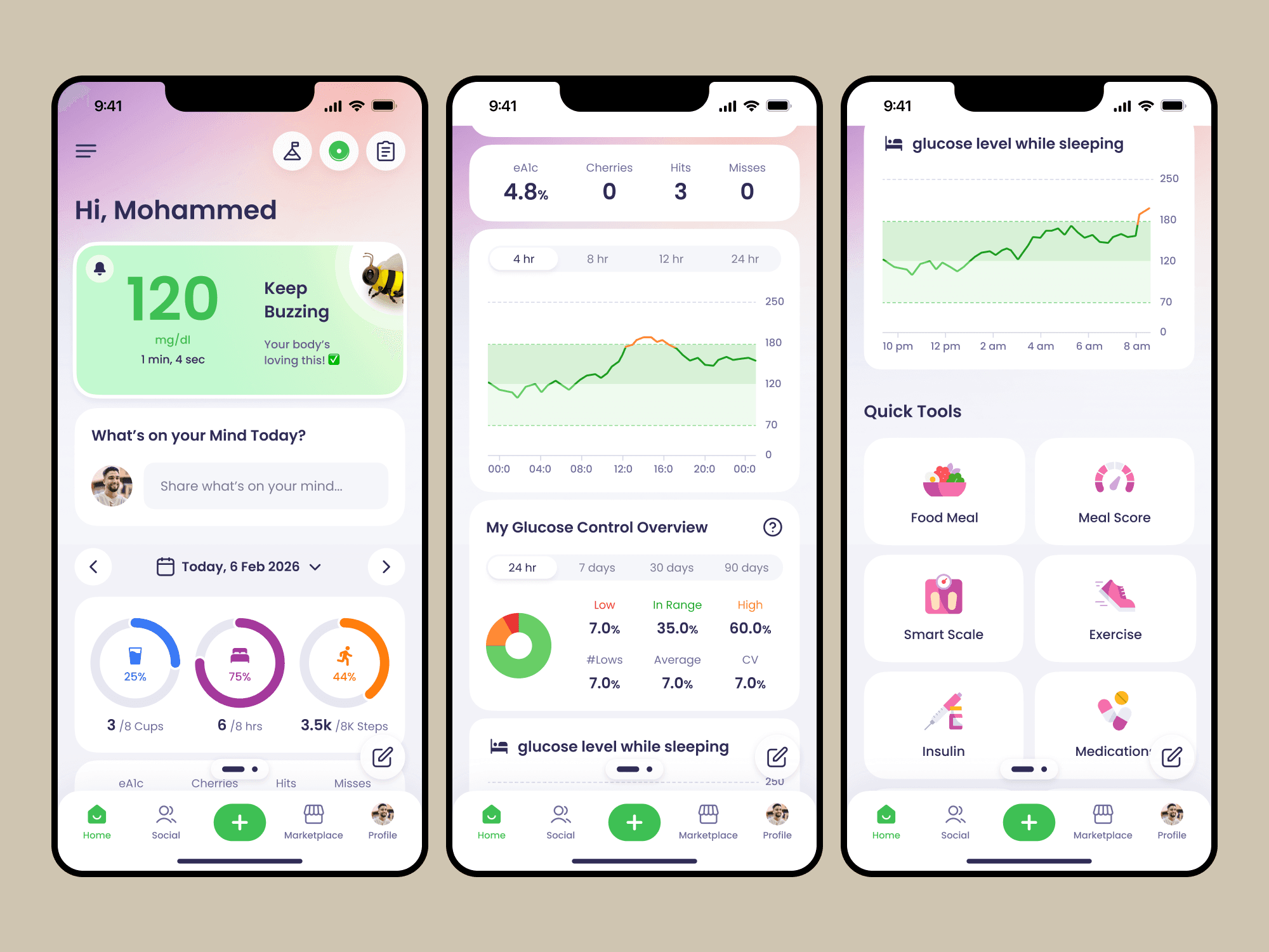 Karaz Health — Diabetes Mobile App UX Case Study