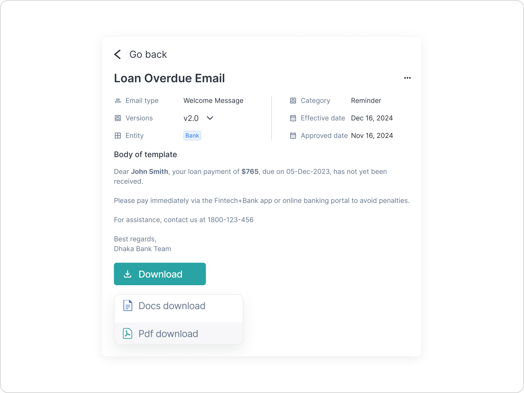 UI cards with download actions — unified export replacing seven scattered CSV buttons