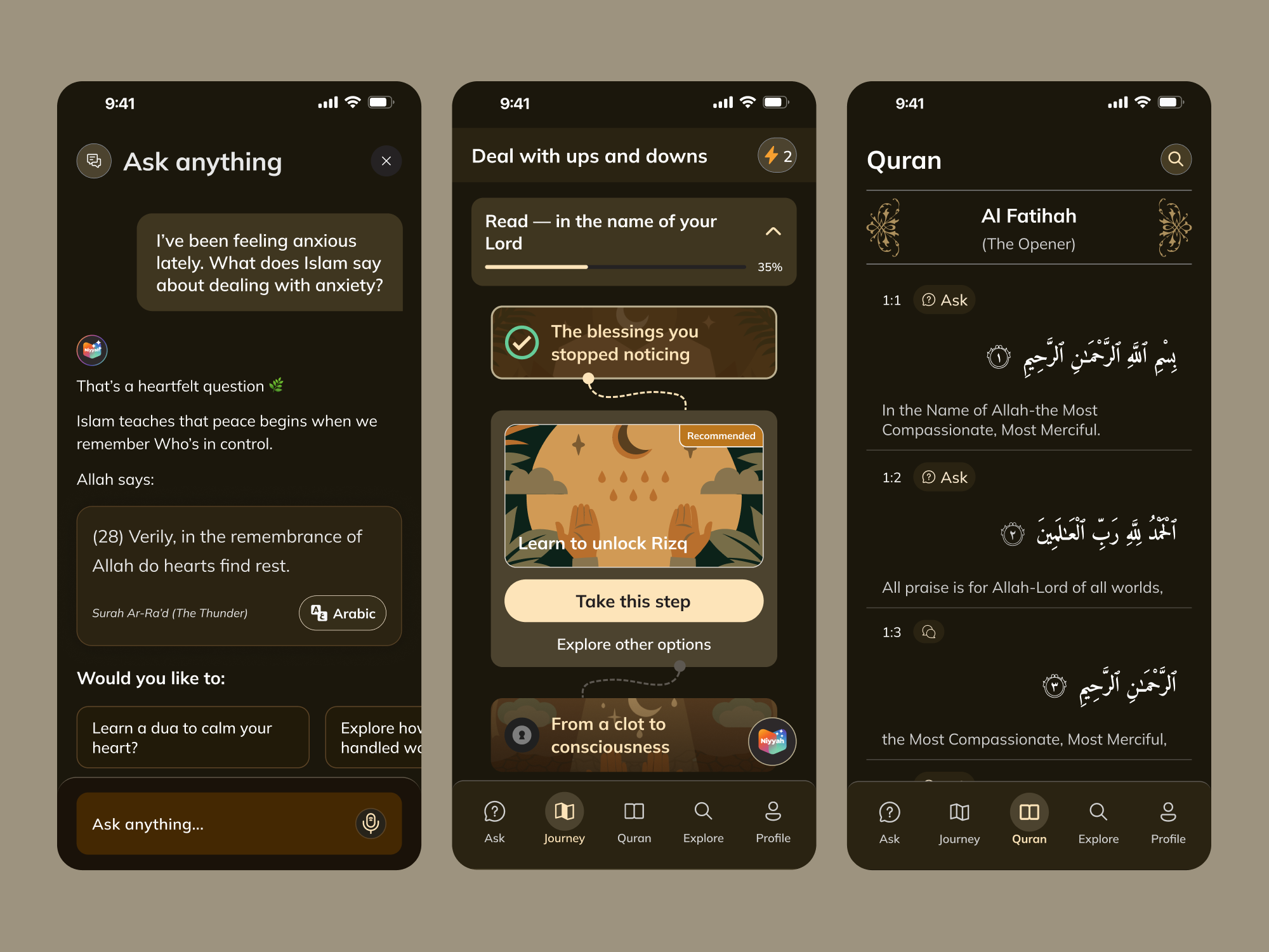 Niyyah — Islamic learning app and Quran coach